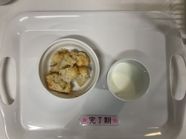 <完了>バナナマフィン牛乳