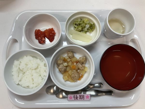 <後期>おかゆキャベツ煮スープいちご