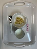 <おやつ> さつま芋のあべかわ牛乳