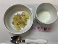 《離乳食完了期》おやつはみたらしポテトです。